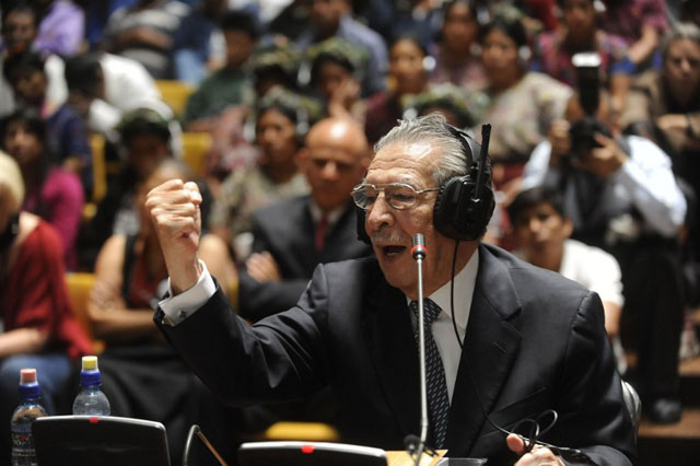 EFraín Rios Montt durante su juicio. Foto AFP