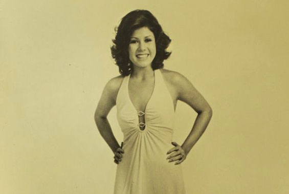 Fotografía oficial de Miss El Salvador, Carmen Elena Figueroa, en Miss Universo 1975. Foto cortesía de Carmen Elena Figueroa.