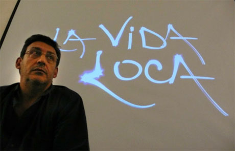 Christian Poveda dirigió en agosto del 2009  un taller de fotografía y video documental en San Luis Potosí, México.Esta foto fue captada por uno de los asistentes una semana antes de su asesinato. Foto Archivo