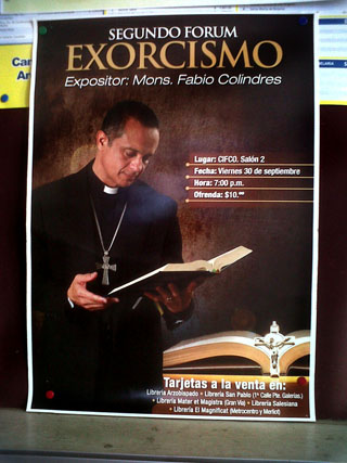 Fabio Colindres fue expositor en un foro sobre exorcismo en septiembre de 2011. Foto Mauro Arias