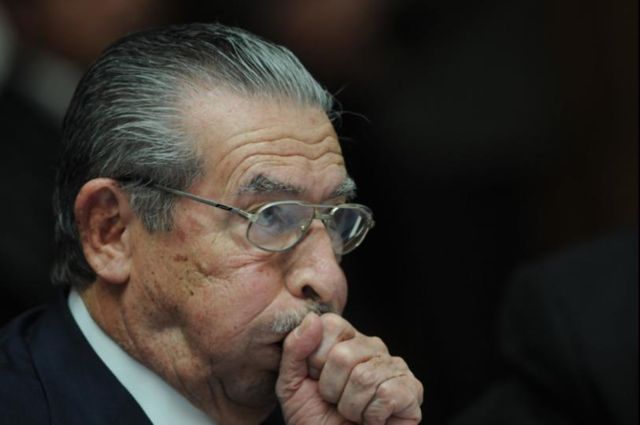 El general Ríos Montt en el primer día de su histórico juicio. Foto Sandra Sebastián (Plaza Pública)