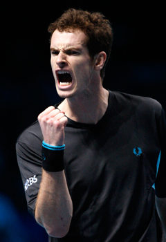 Andy Murray celebra uno de los puntos que logr&oacute; en el partido ante Fernando Verdasco.