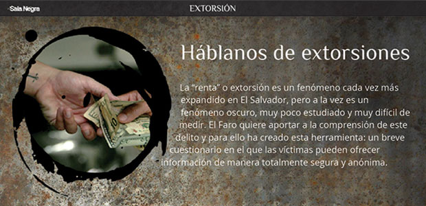 Háblanos de extorsiones