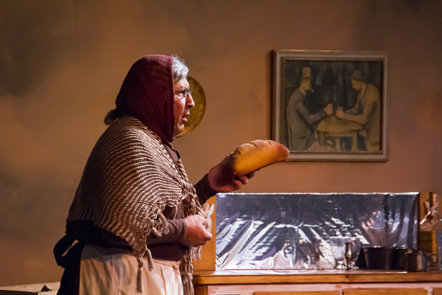 José Antonio Ramírez ﻿ en el papel protagónico del La Nonna, dirigida por Tatiana de la Ossa, estrenada el  12 de septiembre de 2013 en﻿ el Teatro Luis Poma. / Foto de René Figueroa cortesía del Teatro Luis Poma.