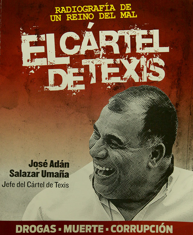 Esta es la portada del libro de 198 páginas sobre el Cártel de Texis que empezó a circular desde noviembre de 2012 reproduciendo algunos reportajes de este periódico y con otra información donde acusan a Molinos San Juan de traficar cocaína.