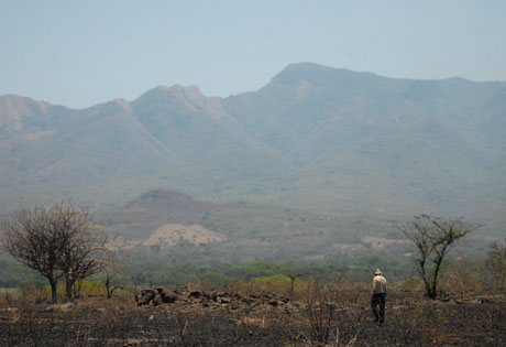 El volcán de Guazapa con el perfil de la