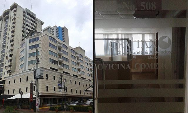 A la izquierda está Las Torres El Dorado, en Panamá. En el quinto nivel de ese edificio está la oficina de Raúl Berrío, el administrador que contrató la empresa salvadoreña Latin America Spas.